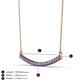 3 - Nancy 2.00 mm Round Iolite Curved Bar Pendant Necklace 