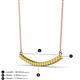 3 - Nancy 2.00 mm Round Yellow Sapphire Curved Bar Pendant Necklace 