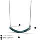 3 - Nancy 2.00 mm Round London Blue Topaz Curved Bar Pendant Necklace 