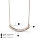 3 - Nancy 2.00 mm Round White Sapphire Curved Bar Pendant Necklace 