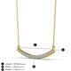3 - Nancy 2.00 mm Round Lab Grown Diamond Curved Bar Pendant Necklace 