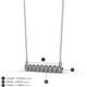 2 - Neva 1.30 mm Petite Round Diamond Milgrain Bar Pendant Necklace 