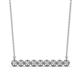 1 - Neva 1.30 mm Petite Round Diamond Milgrain Bar Pendant Necklace 