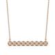 1 - Neva 1.30 mm Petite Round Diamond Milgrain Bar Pendant Necklace 