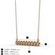 2 - Neva 1.30 mm Petite Round Diamond Milgrain Bar Pendant Necklace 