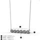 2 - Nova 1.20 mm Petite Round Diamond Marquise Bar Pendant Necklace 