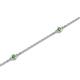2 - Aizza (5 Stn/2mm) Green Garnet Station Bracelet 