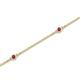 2 - Aizza (5 Stn/2mm) Rhodolite Garnet Station Bracelet 