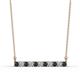 1 - Noela 2.70 mm Round London Blue Topaz and Diamond Horizontal Bar Pendant Necklace 