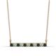 1 - Noela 2.70 mm Round Diamond and Lab Created Alexandrite Horizontal Bar Pendant Necklace 