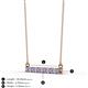 2 - Noela 2.70 mm Round Tanzanite and Diamond Horizontal Bar Pendant Necklace 