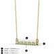 2 - Noela 2.70 mm Round Peridot and Diamond Horizontal Bar Pendant Necklace 
