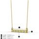 2 - Noela 2.70 mm Round Yellow Sapphire and Diamond Horizontal Bar Pendant Necklace 