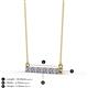 2 - Noela 2.70 mm Round Tanzanite and Diamond Horizontal Bar Pendant Necklace 