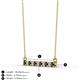 2 - Noela 2.70 mm Round Black and White Diamond Horizontal Bar Pendant Necklace 