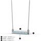 2 - Noela 2.70 mm Round Aquamarine Horizontal Bar Pendant Necklace 