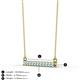 2 - Noela 2.70 mm Round Aquamarine Horizontal Bar Pendant Necklace 