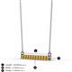 2 - Noela 2.70 mm Round Citrine Horizontal Bar Pendant Necklace 