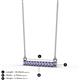 2 - Noela 2.70 mm Round Iolite Horizontal Bar Pendant Necklace 