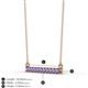 2 - Noela 2.70 mm Round Iolite Horizontal Bar Pendant Necklace 