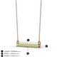 2 - Noela 2.70 mm Round Peridot Horizontal Bar Pendant Necklace 