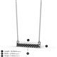2 - Noela 2.70 mm Round Black Diamond Horizontal Bar Pendant Necklace 