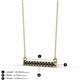2 - Noela 2.70 mm Round Black Diamond Horizontal Bar Pendant Necklace 