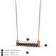 2 - Noela 2.70 mm Round Black Diamond Horizontal Bar Pendant Necklace 