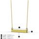 2 - Noela 2.70 mm Round Yellow Sapphire Horizontal Bar Pendant Necklace 