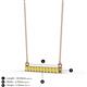 2 - Noela 2.70 mm Round Yellow Sapphire Horizontal Bar Pendant Necklace 