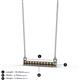 2 - Noela 2.70 mm Round Smoky Quartz Horizontal Bar Pendant Necklace 