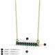 2 - Noela 2.70 mm Round Blue Diamond Horizontal Bar Pendant Necklace 