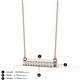 2 - Noela 2.70 mm Round White Sapphire Horizontal Bar Pendant Necklace 