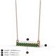 2 - Noela 2.70 mm Round Lab Created Alexandrite Horizontal Bar Pendant Necklace 
