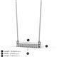 2 - Noela 2.70 mm Round Diamond Horizontal Bar Pendant Necklace 