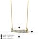 2 - Noela 2.70 mm Round Diamond Horizontal Bar Pendant Necklace 