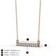 2 - Noela 2.70 mm Round Diamond Horizontal Bar Pendant Necklace 