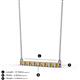 2 - Noya 2.50 mm Round Citrine and Lab Grown Diamond Horizontal Bar Pendant Necklace 