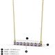 2 - Noya 2.50 mm Round Iolite and Lab Grown Diamond Horizontal Bar Pendant Necklace 