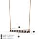 2 - Noya 2.50 mm Round Black Diamond and White Lab Grown Diamond Horizontal Bar Pendant Necklace 