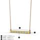 2 - Noya 2.50 mm Round Yellow Sapphire and Lab Grown Diamond Horizontal Bar Pendant Necklace 