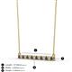 2 - Noya 2.50 mm Round Smoky Quartz and Lab Grown Diamond Horizontal Bar Pendant Necklace 