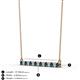 2 - Noya 2.50 mm Round Blue Diamond and White Lab Grown Diamond Horizontal Bar Pendant Necklace 