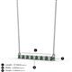 2 - Noya 2.50 mm Round Lab Grown Diamond and Alexandrite Horizontal Bar Pendant Necklace 