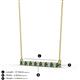 2 - Noya 2.50 mm Round Lab Grown Diamond and Alexandrite Horizontal Bar Pendant Necklace 