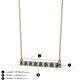 2 - Noya 2.50 mm Round Lab Grown Diamond and Alexandrite Horizontal Bar Pendant Necklace 