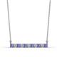1 - Noela 2.70 mm Round Tanzanite and Lab Grown Diamond Horizontal Bar Pendant Necklace 