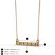 2 - Noela 2.70 mm Round Citrine and Lab Grown Diamond Horizontal Bar Pendant Necklace 