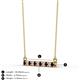 2 - Noela 2.70 mm Round Red Garnet and Lab Grown Diamond Horizontal Bar Pendant Necklace 