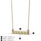 2 - Noela 2.70 mm Round Yellow Sapphire and Lab Grown Diamond Horizontal Bar Pendant Necklace 